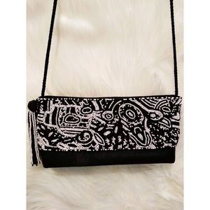 Black & White Beaded Purse